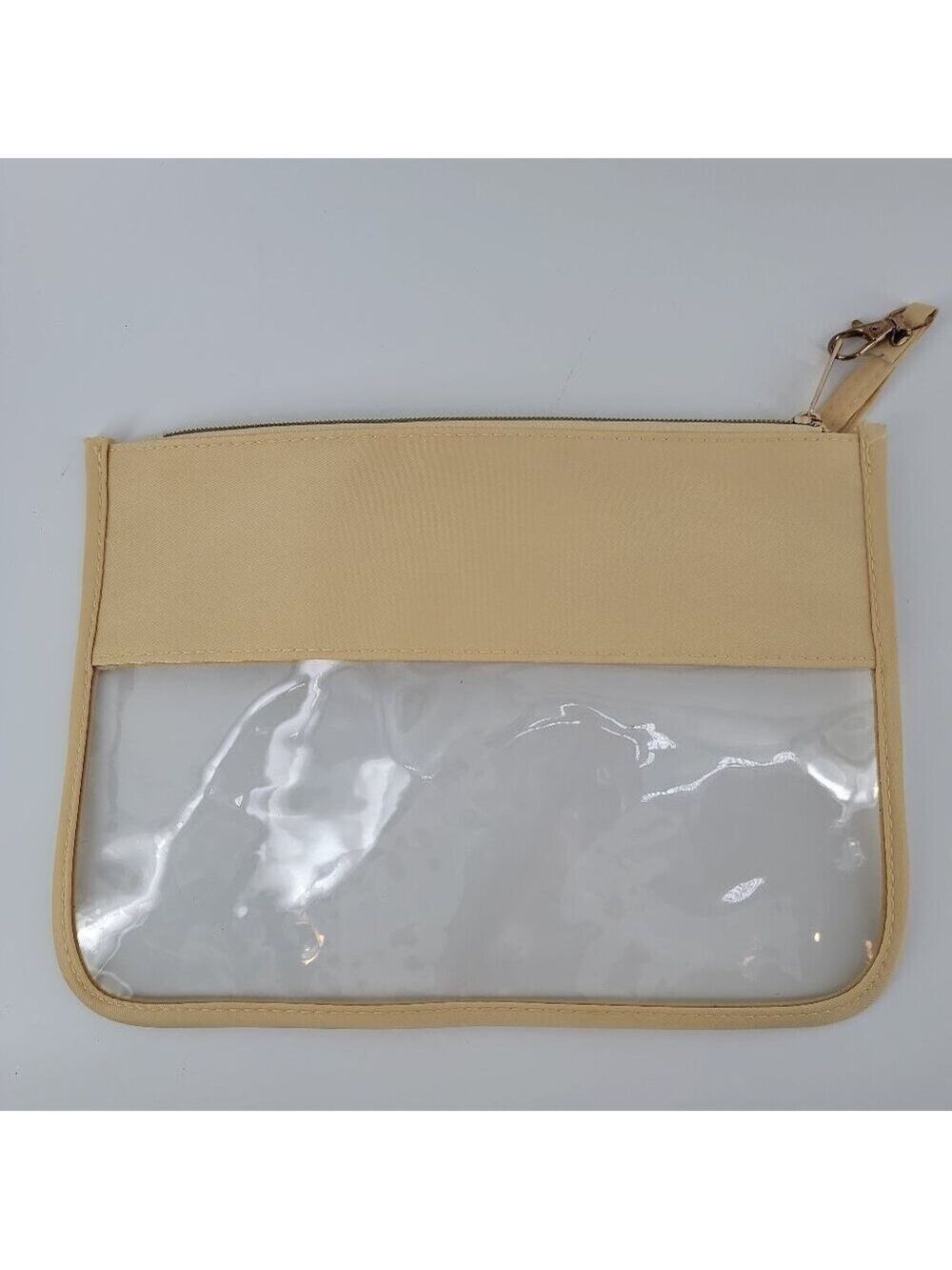 Clear Travel Pouch Colorful Lettering Wristlet - Picture 3 of 5